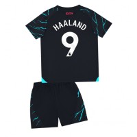 Koszulka piłkarska Manchester City Erling Haaland #9 Strój Trzeci dla dzieci 2023-24 tanio Krótki Rękaw (+ Krótkie spodenki)